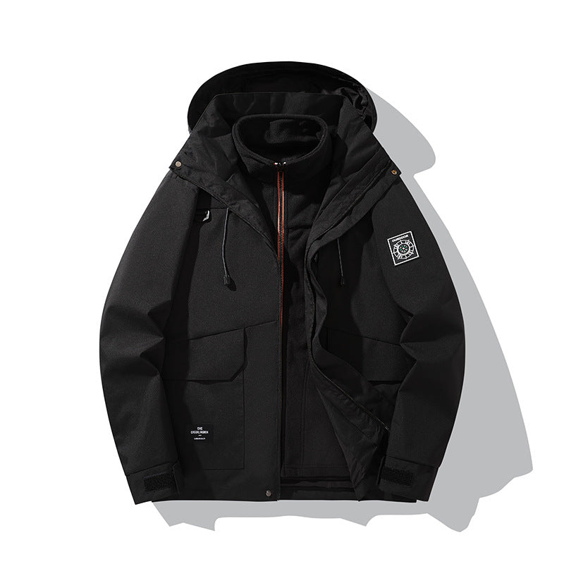 Herren Wetterfeste Outdoorjacke mit Kapuze Drune