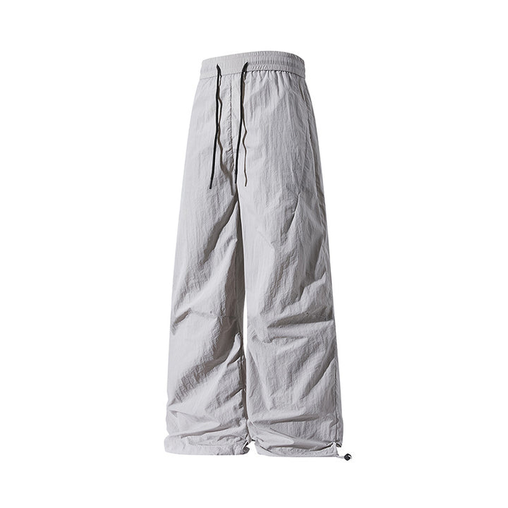 Unisex Weite technische Nylon-Hose mit Kordelzug und verstellbarem Saum Drune