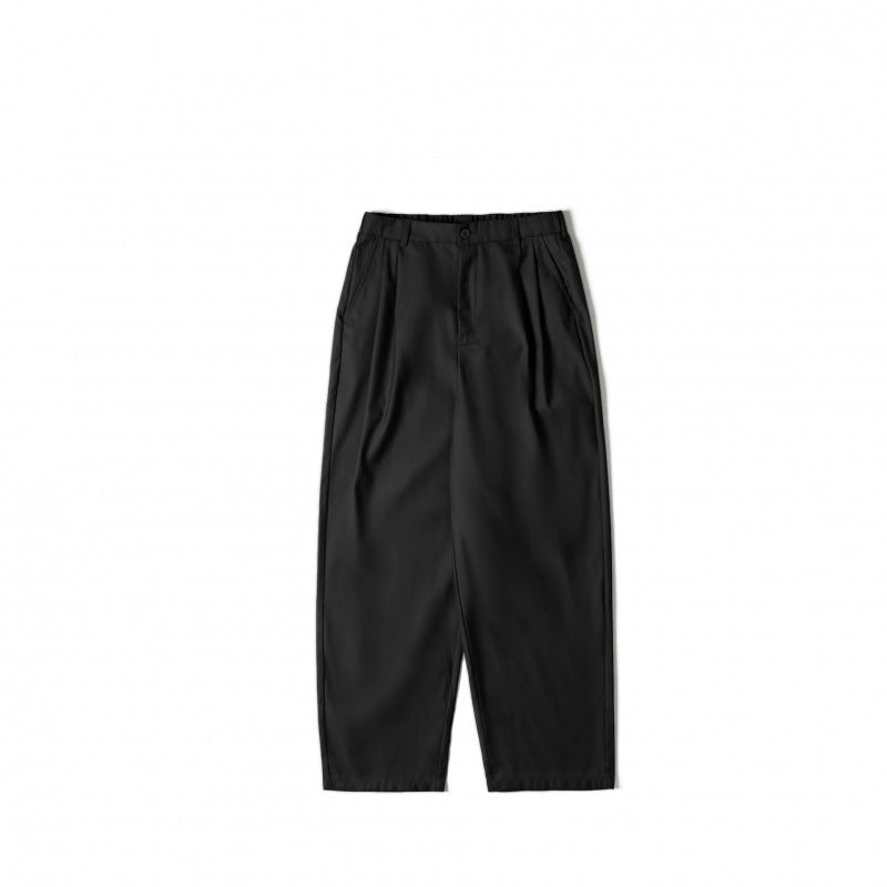 Damen Weite Highwaist-Hose mit Bundfalten, verkürztem Saum und tapered Schnitt Drune