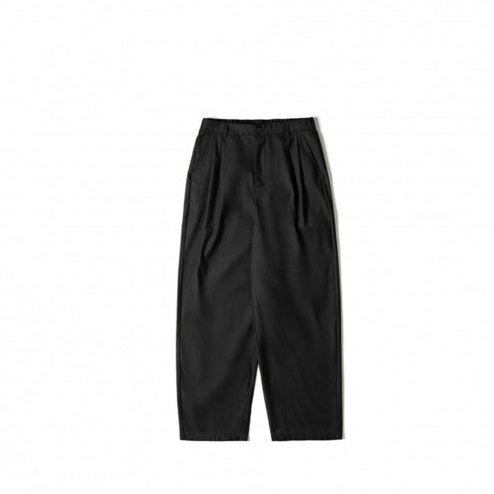 Damen Weite Highwaist-Hose mit Bundfalten, verkürztem Saum und tapered Schnitt Drune