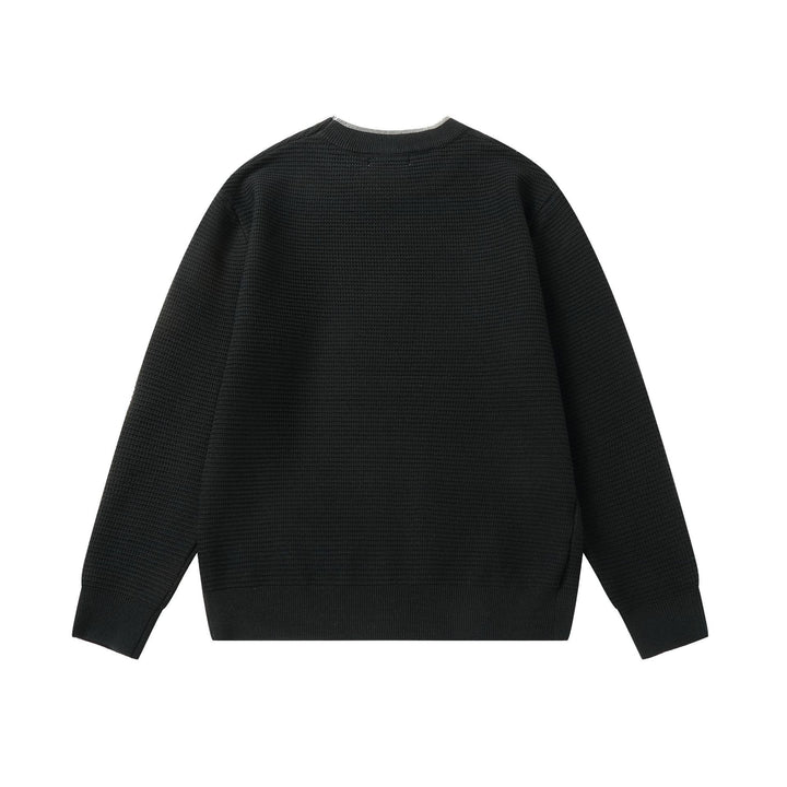 Damen Strukturiertes Rundhals-Sweatshirt mit seitlichem Keilschlitz Drune