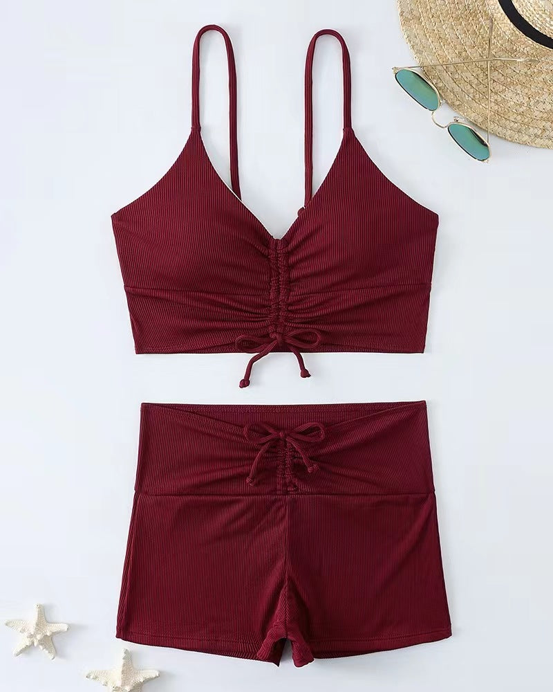 Damen Sportliches Bikini-Set mit verstellbaren Trägern Drune