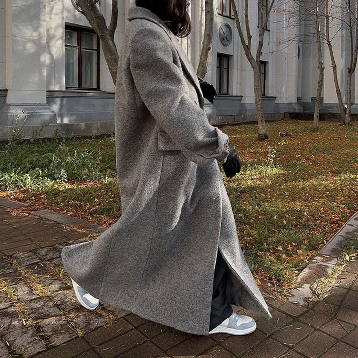 Damen Oversized-Wollmantel im eleganten Design Drune