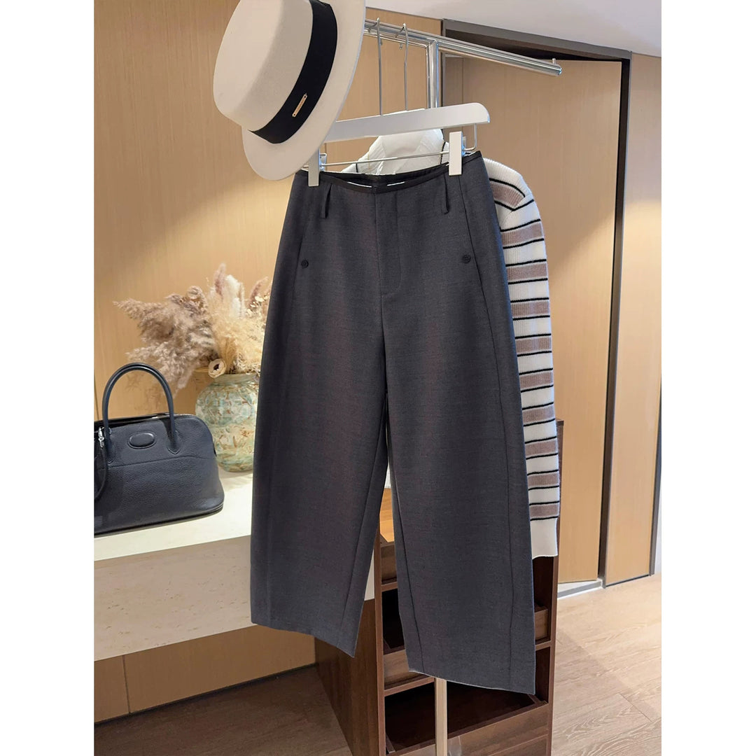 Damen Elegante und weite Anzughose Drune