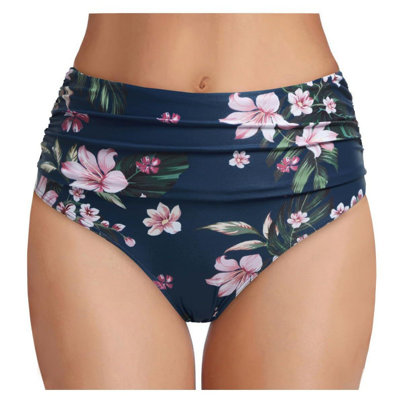 Damen Hochgeschnittene Bikinihose mit eleganter Raffung Drune