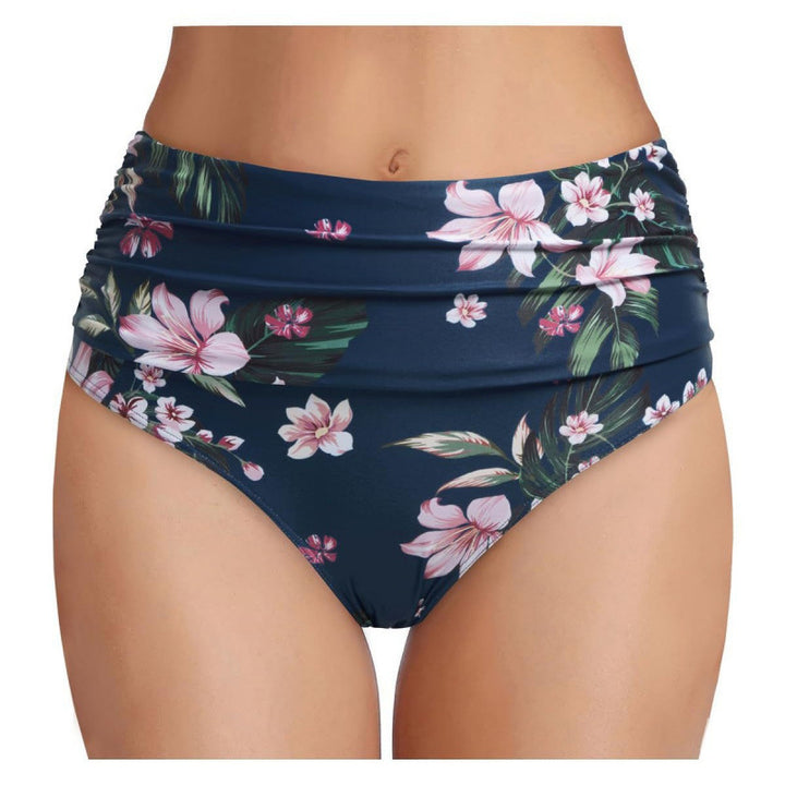 Damen Hochgeschnittene Bikinihose mit eleganter Raffung Drune