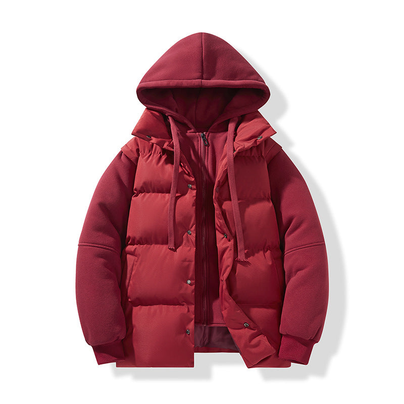 Herren Hybrid-Steppjacke mit integrierter Kapuzen-Fleeceinnenschicht Drune