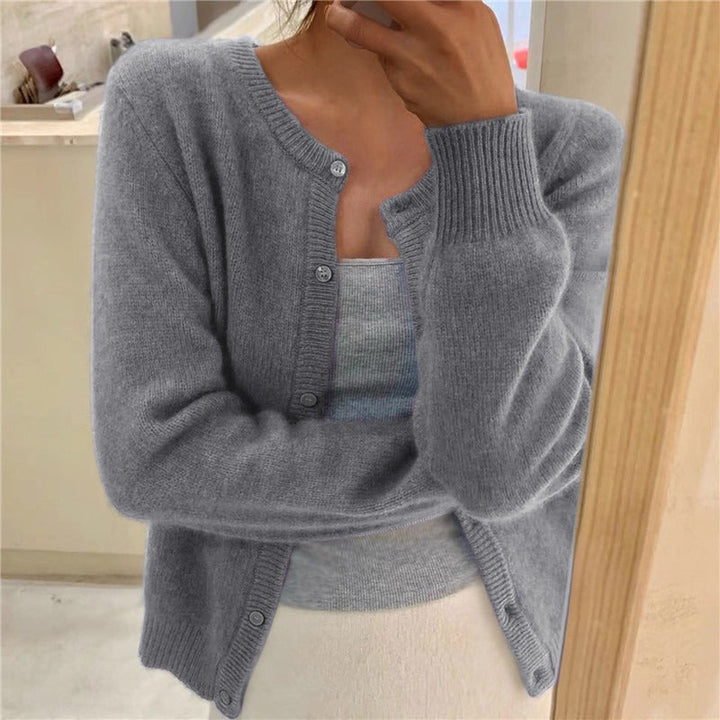 Damen kuschelige Strickjacke Drune