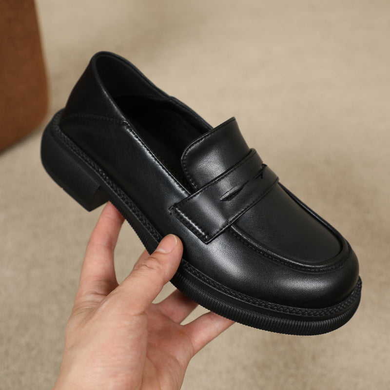 Damen Modische Mokassins mit hochwertigem Leder und rutschfester Sohle Drune