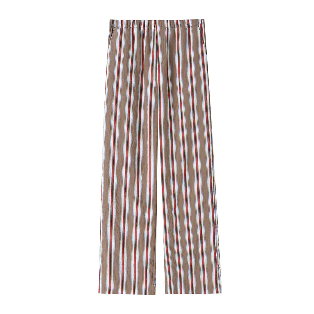 Damen Pyjamahose mit elastischem Bund und geradem Bein Drune