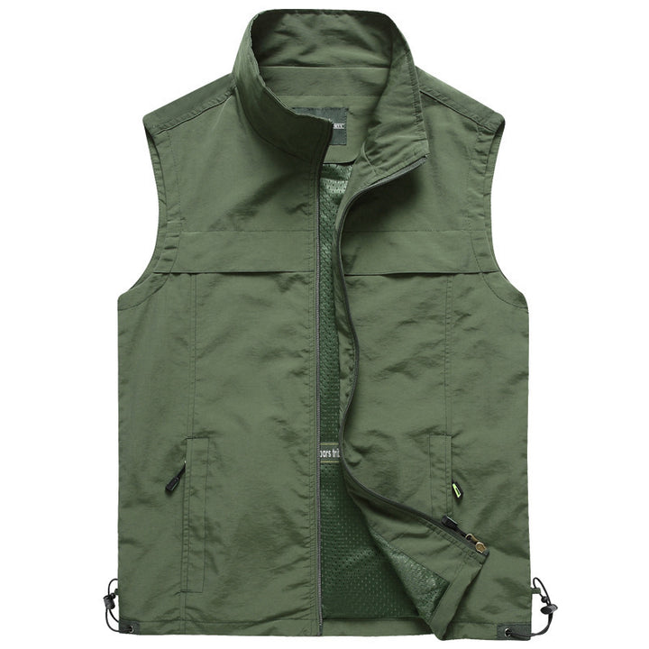 Herren leichte multifunktionale Utility-Weste mit Mesh-Futter und verstellbarem Saum Drune