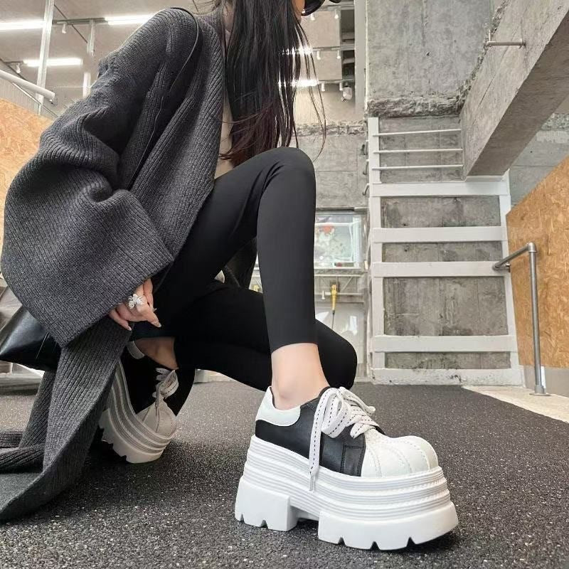 Damen Modische Chunky Sneakers mit robuster Plateau-Sohle Drune