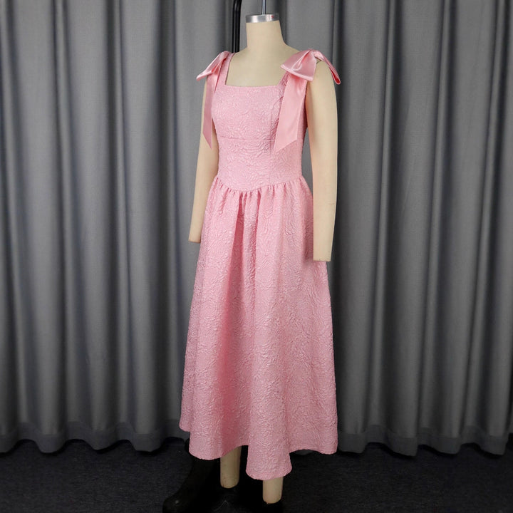 Damen Elegantes Abendkleid mit breiten Satinschleifen Drune