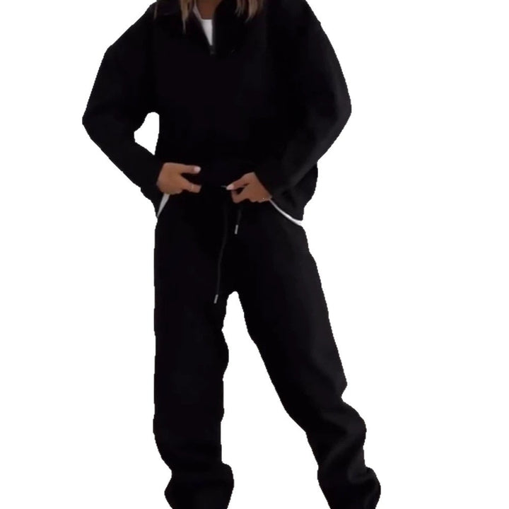 Damen nan lässige Sweatpants mit hohem Komfortbund, innen angerautem Fleece, Kordelzug und tiefen Seitentaschen Drune
