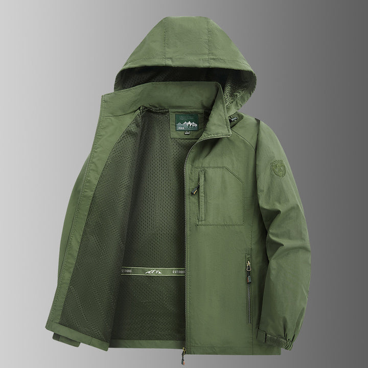 Herren Winddichte Outdoorjacke mit praktischen Taschen Drune