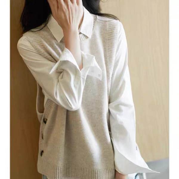 Damen Elegante Strickweste mit Knopfdetails und zeitlosem Design Drune