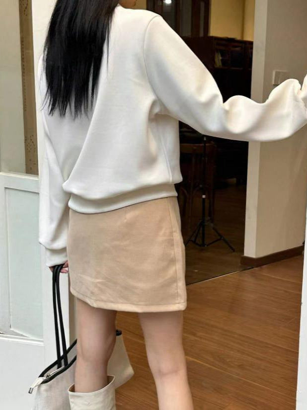 Damen Sportlicher Turtleneck-Pullover mit Kontrastnähten Drune