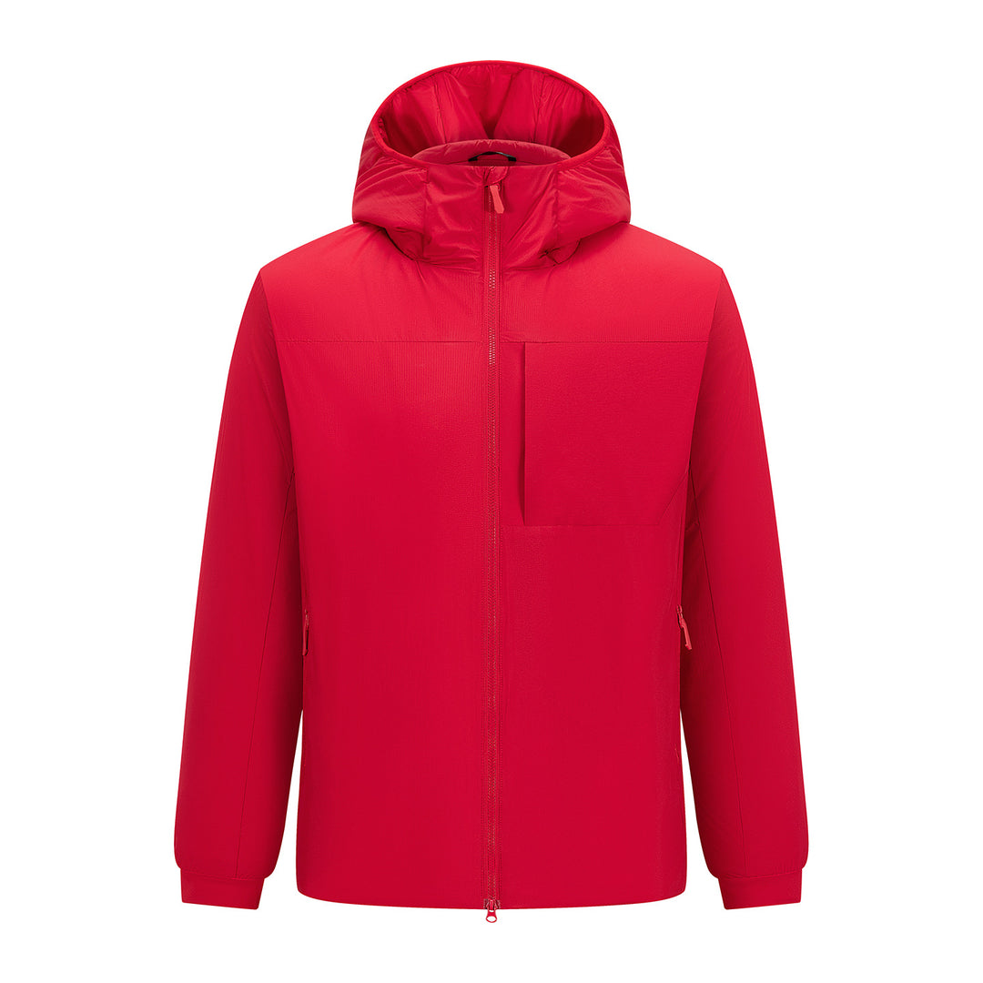 Herren Leichter Kapuzen-Urbanparka mit Zwei-Wege-Reißverschluss und Brusttasche Drune