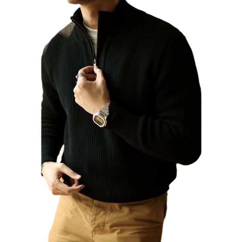 Herren Strickpullover mit Stehkragen Drune