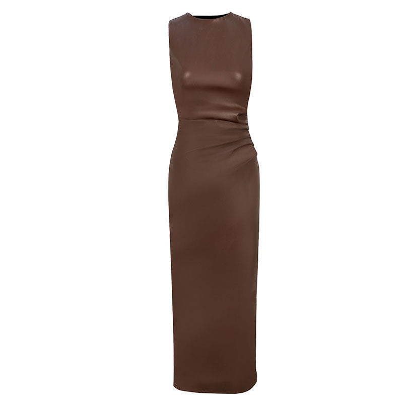 Damen Langes Kleid mit asymmetrischem Schnitt und elegantem Drapé Drune
