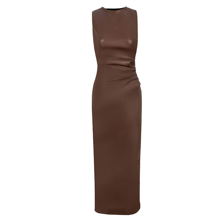 Damen Langes Kleid mit asymmetrischem Schnitt und elegantem Drapé Drune