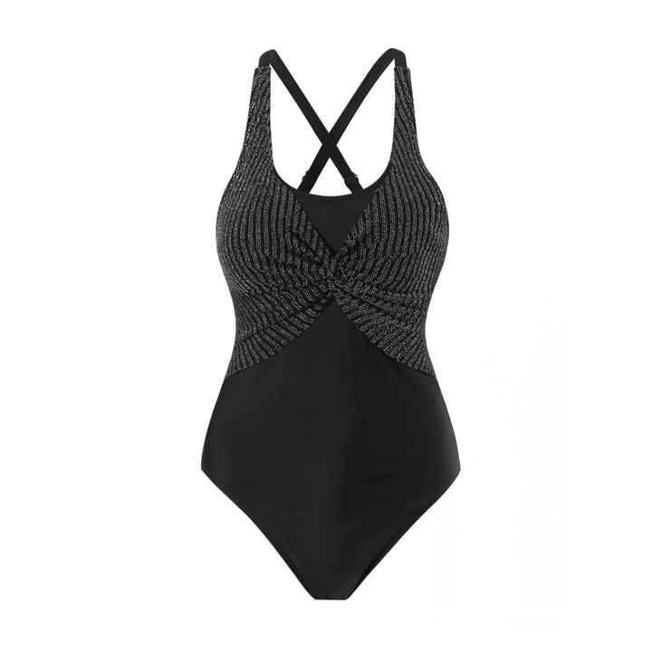 Damen Sportlicher Einteiler Badeanzug mit stilvollem Wickel-Design Drune