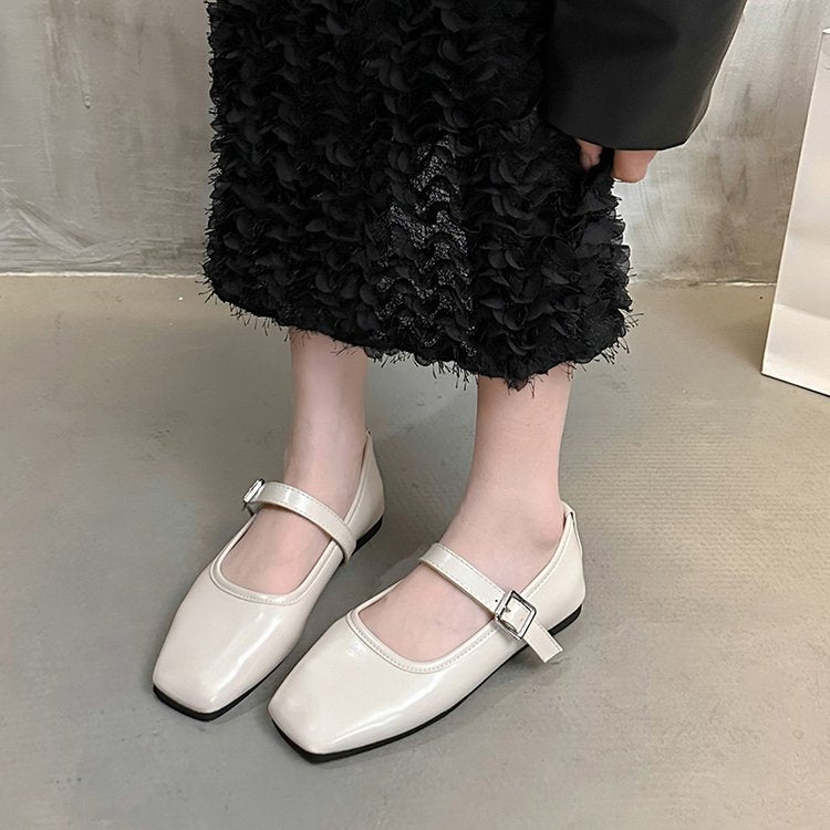 Damen Ballerinas mit verstellbarem Schnallenriemen und elegantem Design Drune