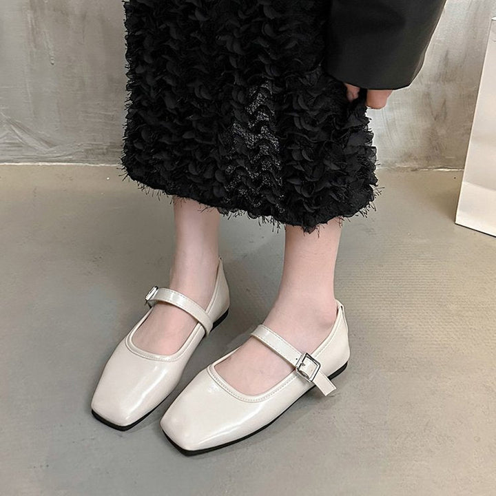 Damen Ballerinas mit verstellbarem Schnallenriemen und elegantem Design Drune
