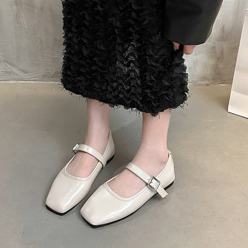 Damen Ballerinas mit verstellbarem Schnallenriemen und elegantem Design Drune