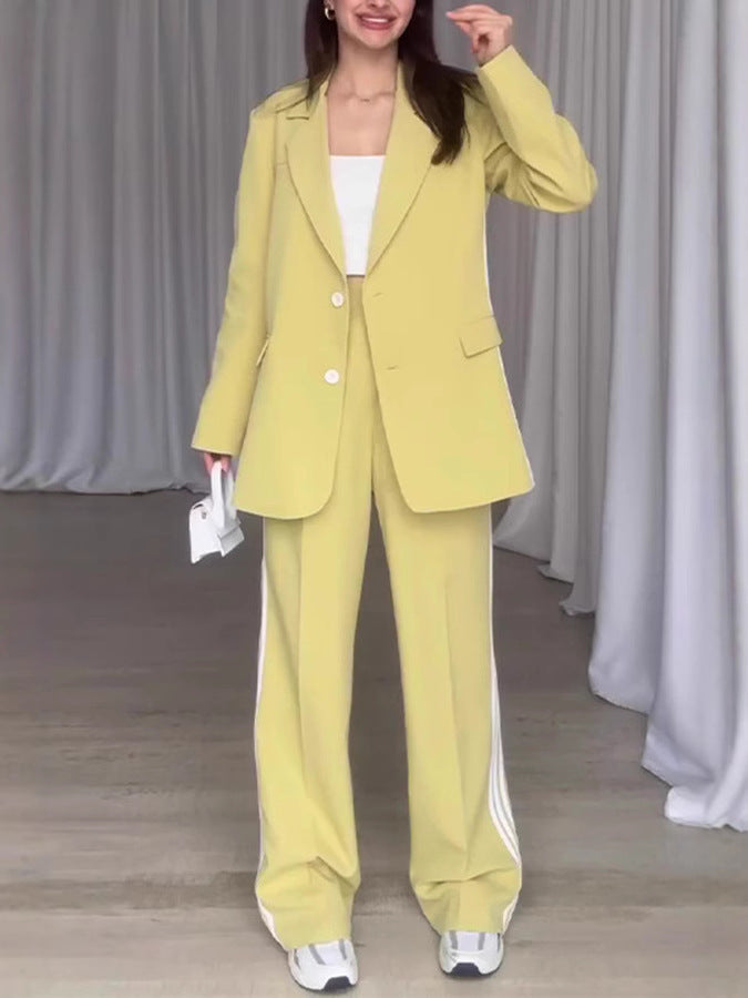 Damen elegantes Blazer-Ensemble mit sportlichen Akzenten Drune
