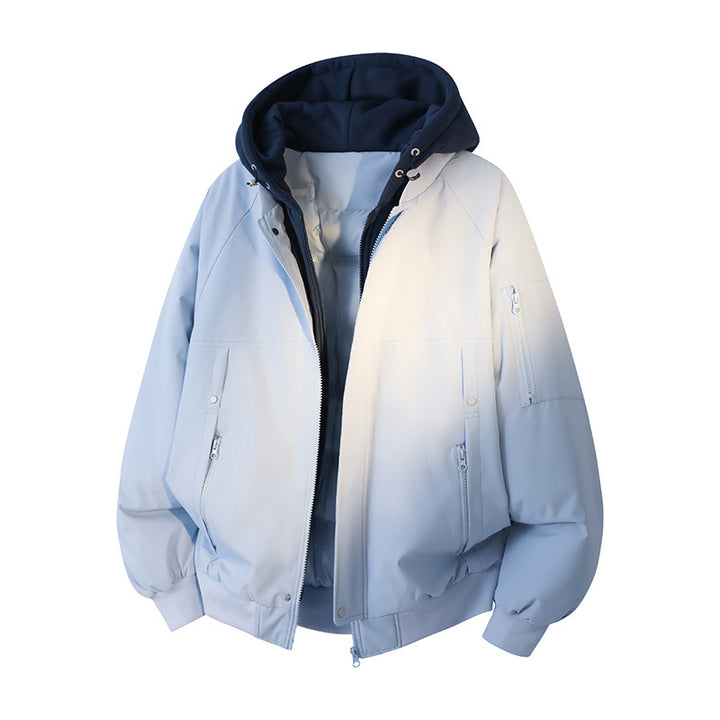 Herren Wasserabweisende Layering-Bomberjacke mit herausnehmbarer Kapuzen-Innenjacke Drune
