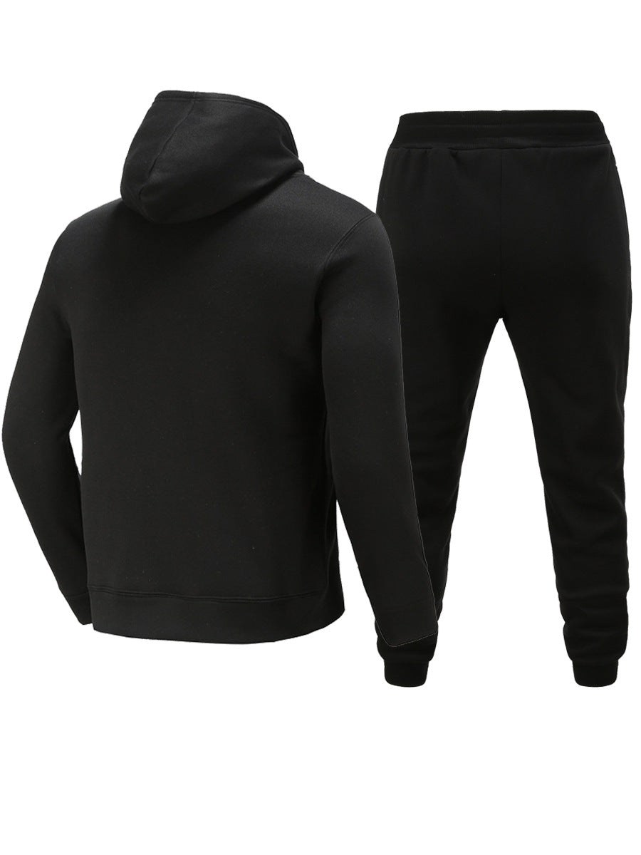 Herren Sportliches Hoodie und Jogginghose Set mit Tiger-Motiv Drune