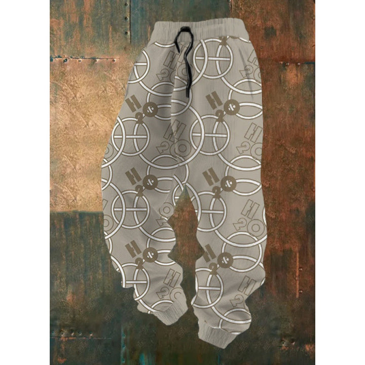 Damen Bequeme Freizeithose mit kreativem Druck Drune