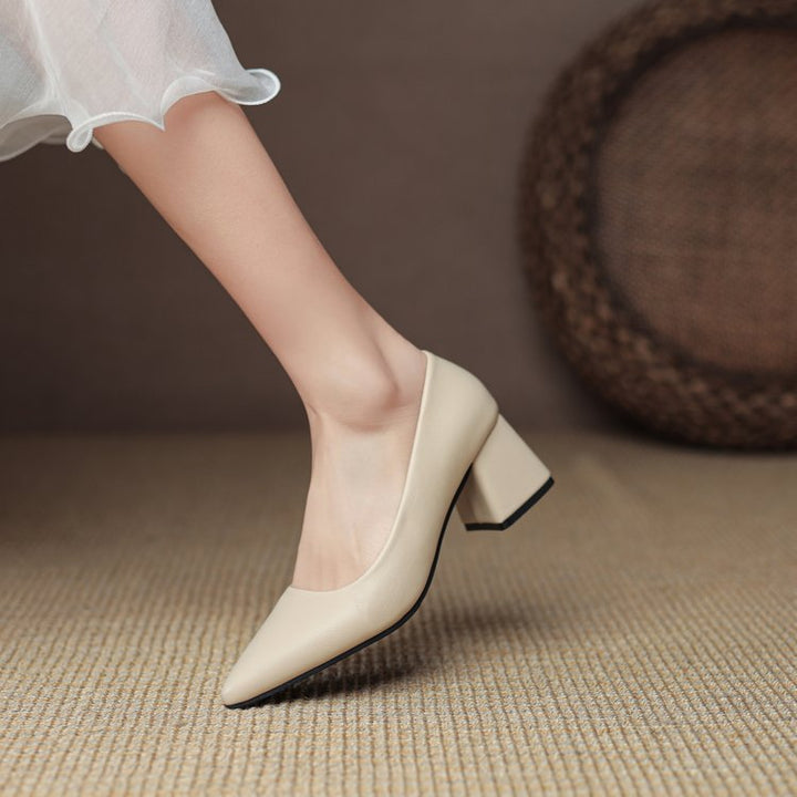 Damen elegante Blockabsatz-Pumps Drune