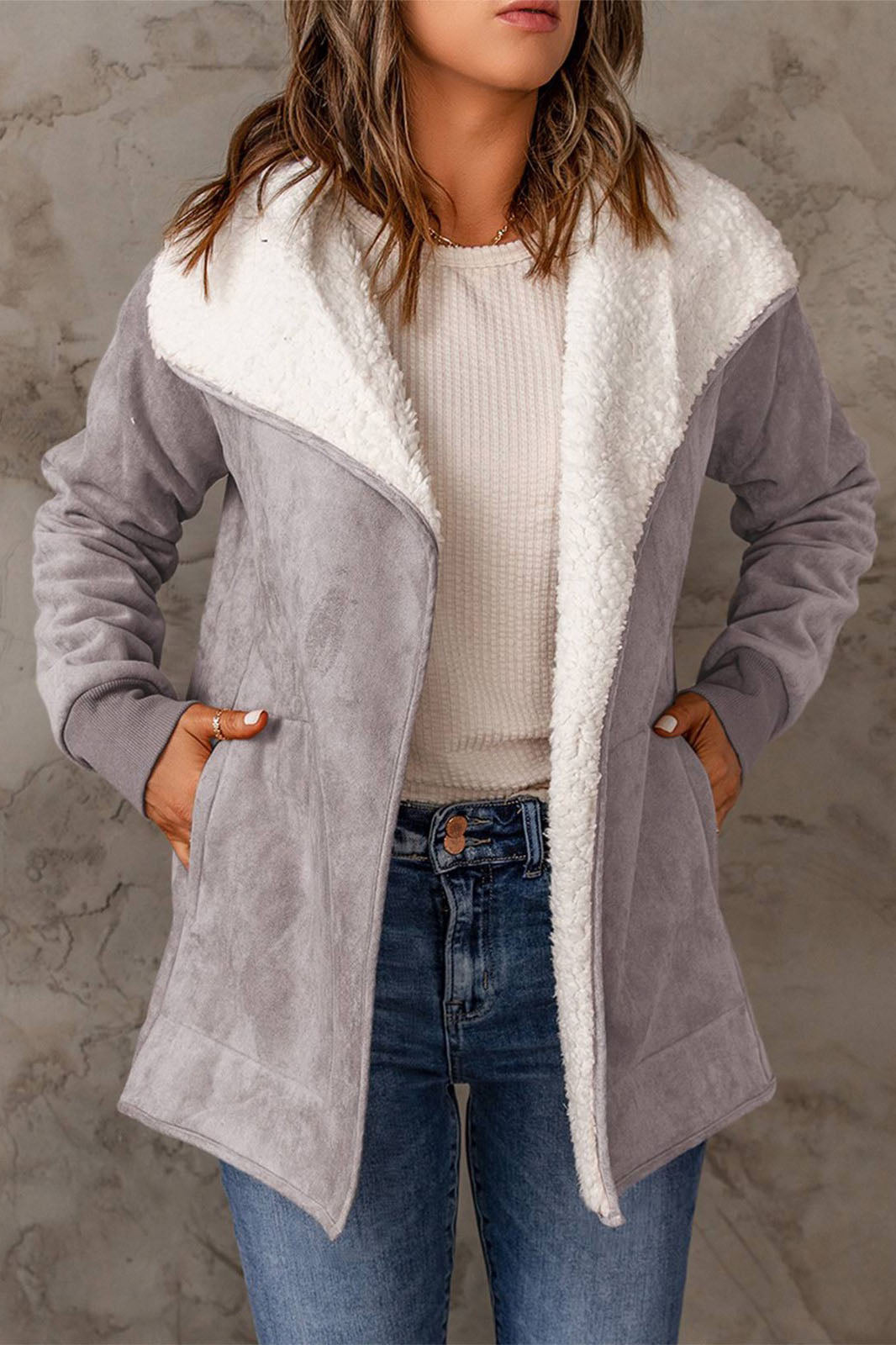 Drune | Revers Wildleder und Schafswolle Thermojacke