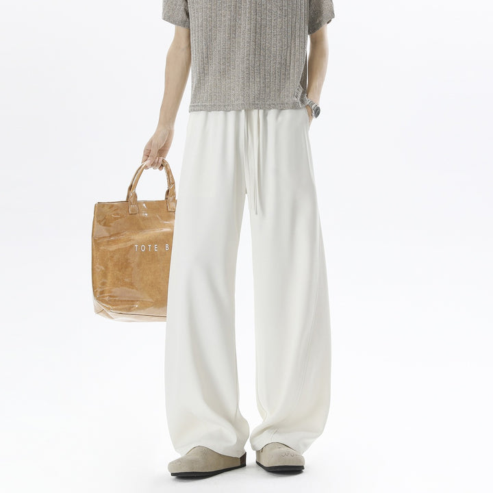 Herren Weite Relaxed-Freizeithose mit Tunnelzugbund & fließender Silhouette Drune