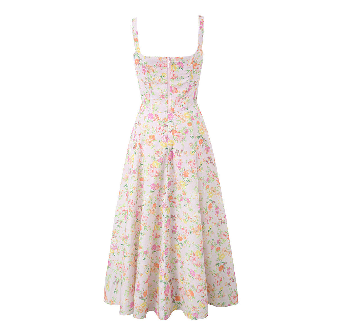 Damen Hochwertiges Maxikleid mit verspieltem Blumenmuster Drune