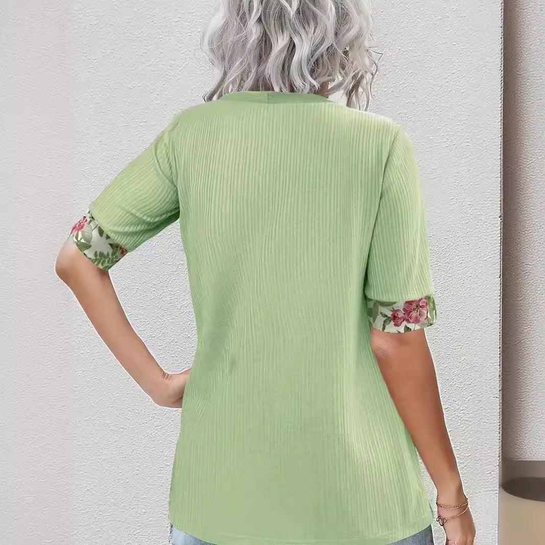 Damen lässige Cardigan mit floralem Innenfutter Drune