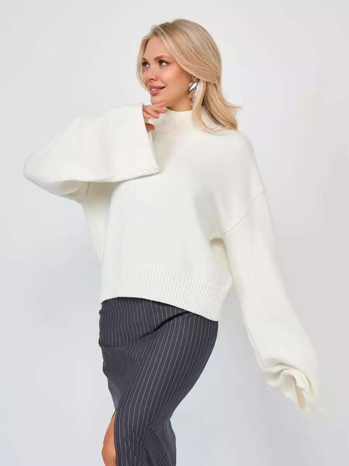 Damen oversized Strickpullover mit weitem Schnitt und besonderen Ärmeln Drune