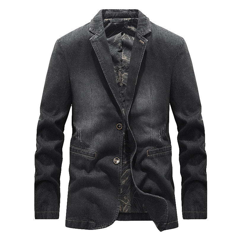 Herren Modische Denim Blazer Drune