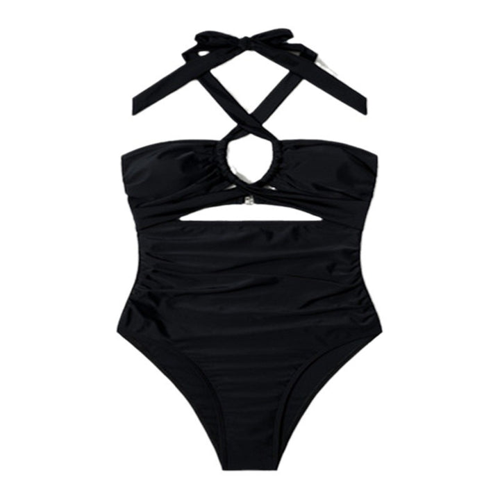 Damen Einteiliger Badeanzug mit sexy Cut-Outs und raffinierten Trägern Drune