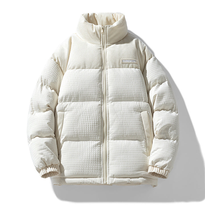 Herren Wattierte Cordoptik Steppjacke mit hohem Stehkragen und Thermofutter Drune