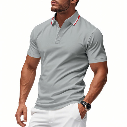 Herren Kurzarm Poloshirt mit stylishem Kragen und atmungsaktivem Material Drune