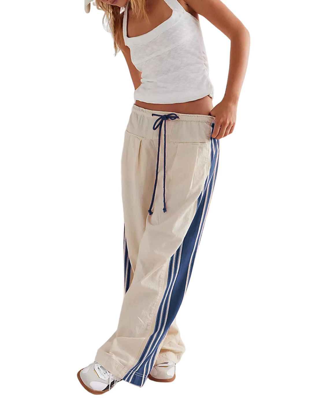 Damen Lässige Sporthose mit seitlichen Streifen Drune