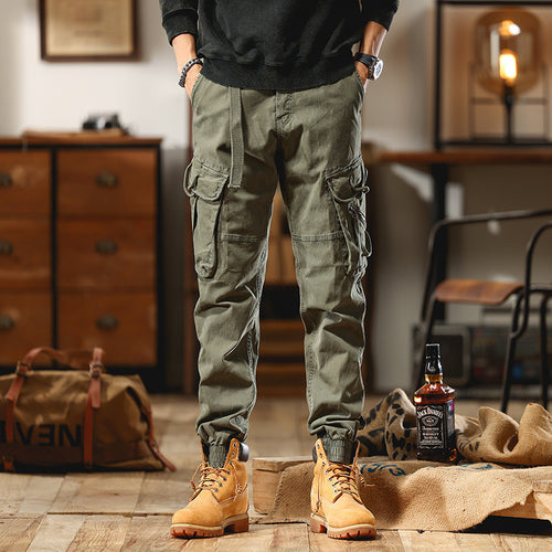 Herren Cargo-Joggerhose mit Multifunktions-Taschen und elastischem Saum Drune
