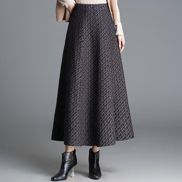 Damen Maxi-Rock mit elegantem geometrischen Muster Drune