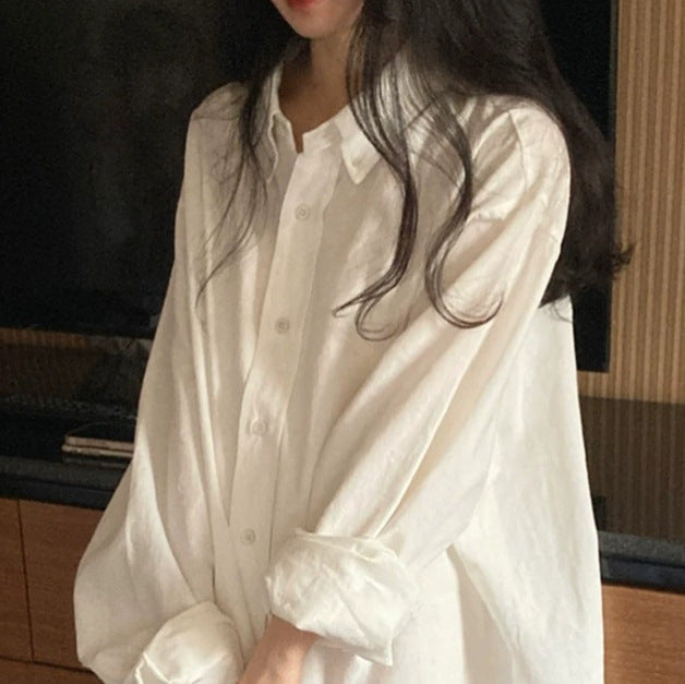 Damen Lässiges Oversize-Shirtkleid mit verlängertem Rückensaum, kastiger Silhouette und weiten Manschetten Drune