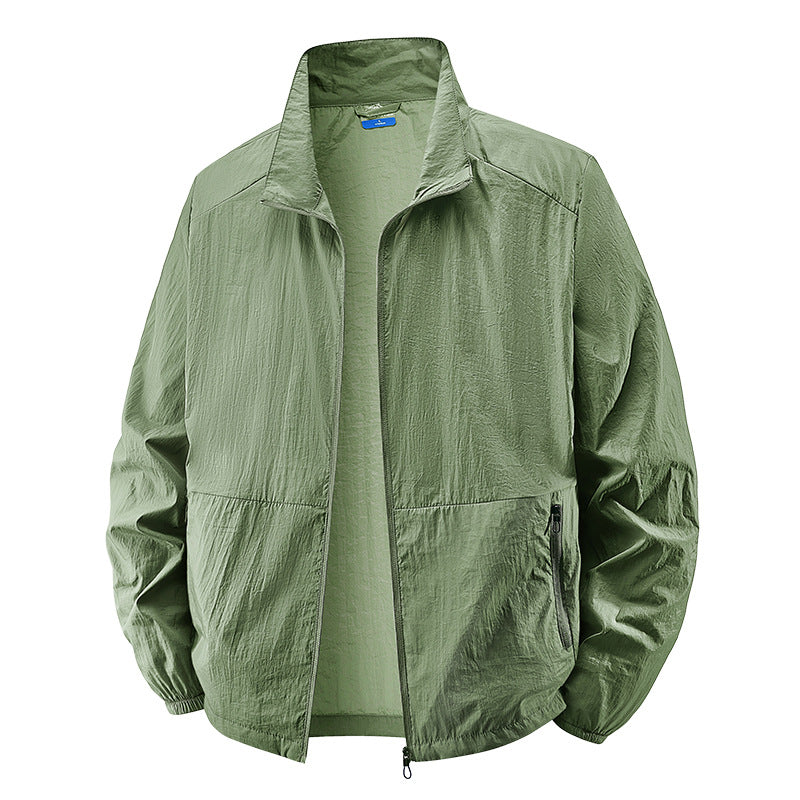 Herren Leichte Windbreaker Jacke Drune