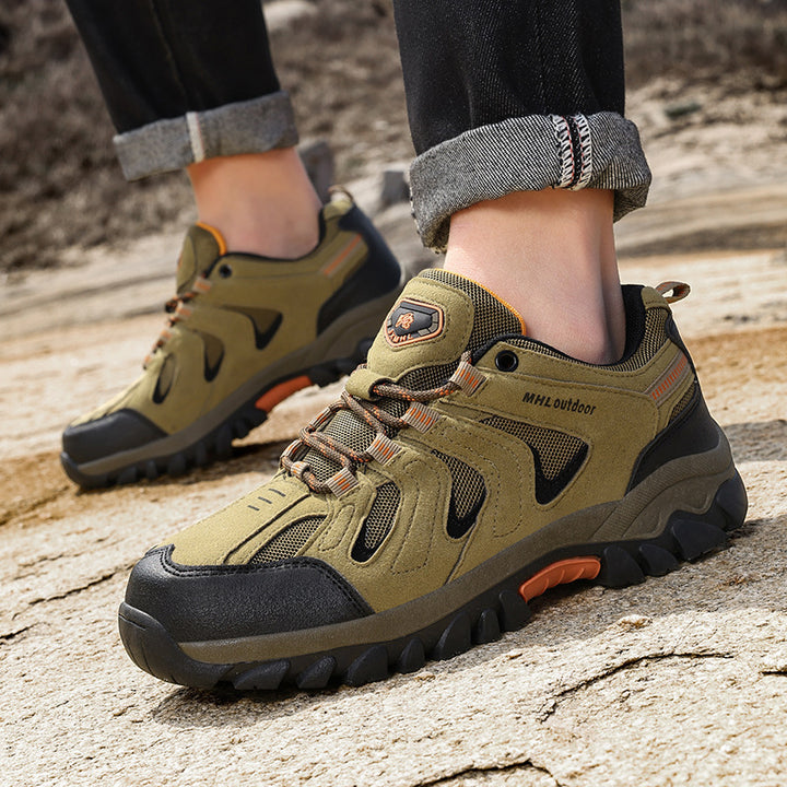 Herren nan urbaner Outdoor-Utility-Schnürschuh mit verstärkter Schutzkappe, atmungsaktiven Mesh-Einsätzen und griffiger Profilsohle Drune