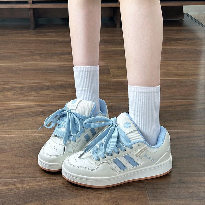 Damen Sportliche Sneakers im Retro-Look mit atmungsaktiver Oberflächenstruktur Drune